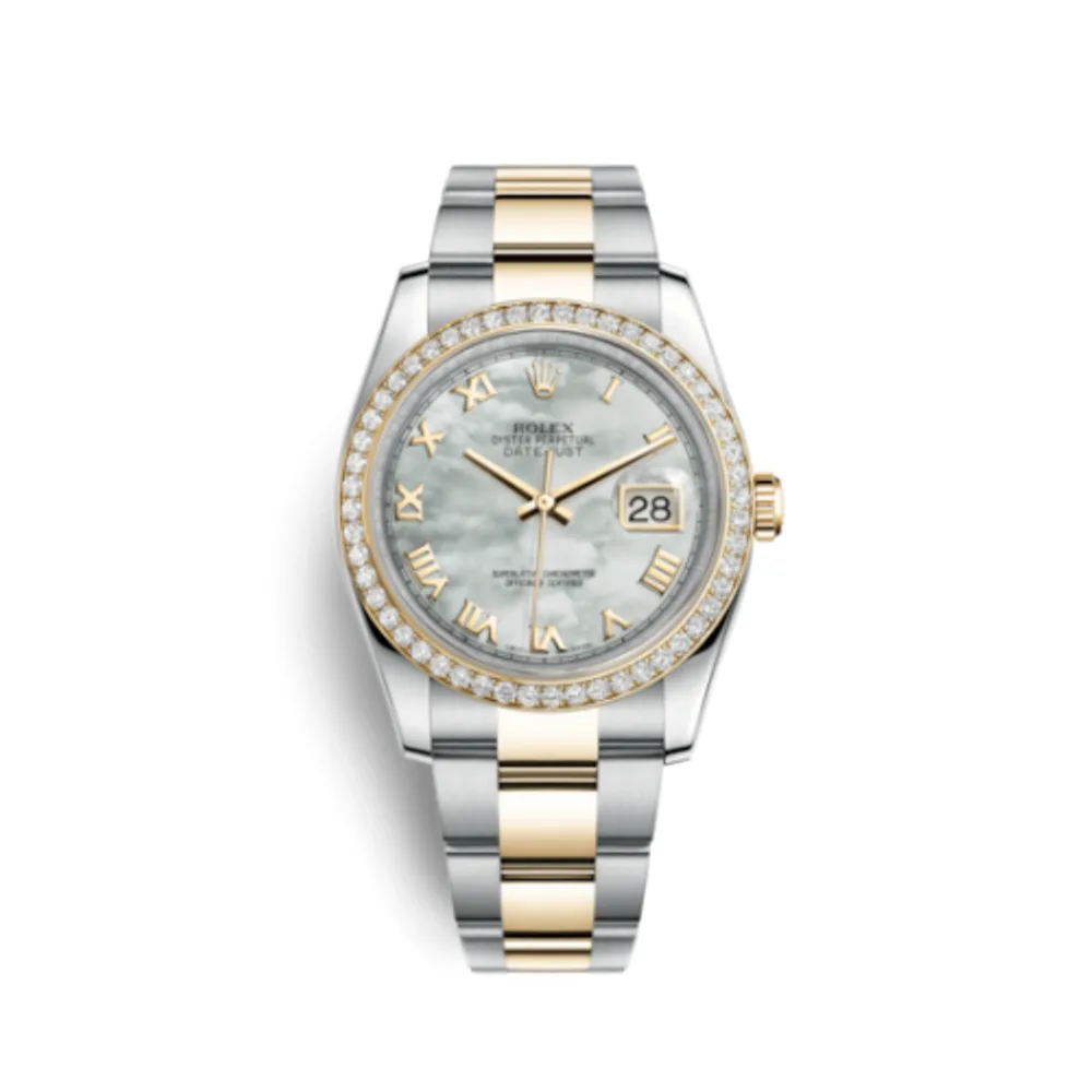 Rolex Datejust 36 Rolesor Yellow Diamond / Oyster / MOP Roman