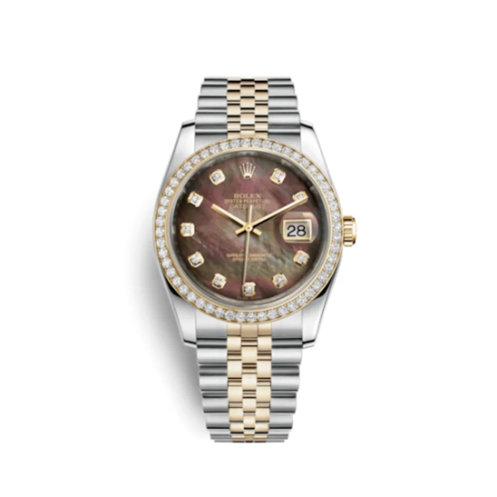 Rolex Datejust 36 Rolesor Yellow Diamond / Jubilee / Brown MOP