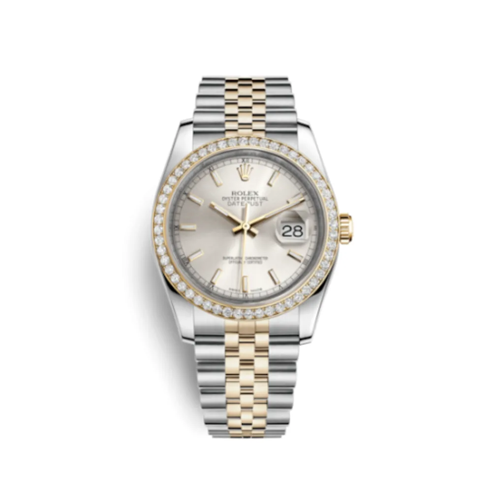 Rolex Datejust 36 Rolesor Yellow Diamond / Jubilee / Silver
