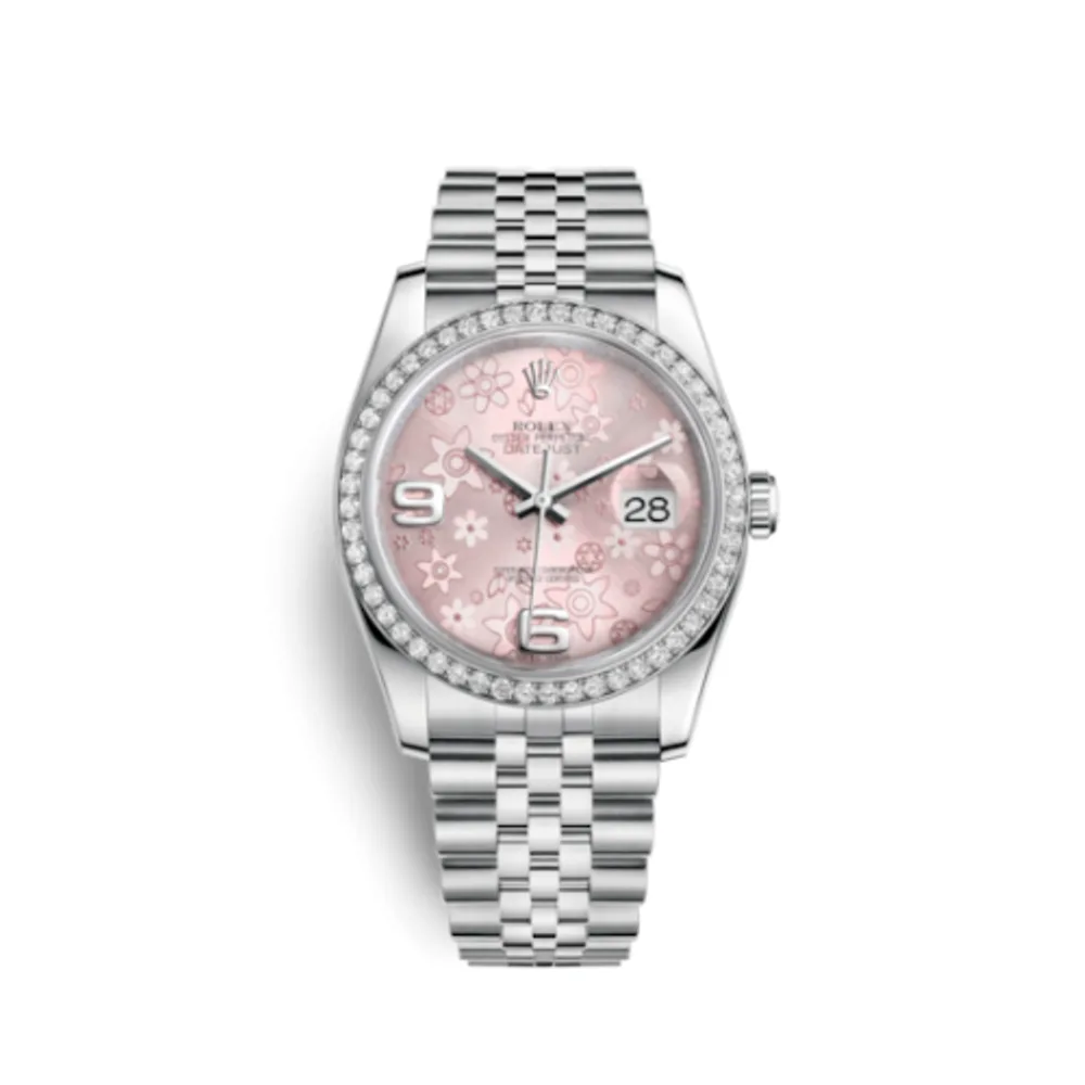 Rolex Datejust 36 Stainless Steel Diamond / Jubilee / Pink Floral