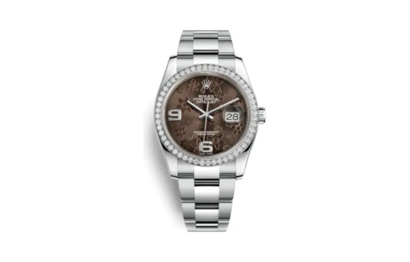 Rolex Datejust 36 Stainless Steel Diamond / Oyster / Bronze Floral