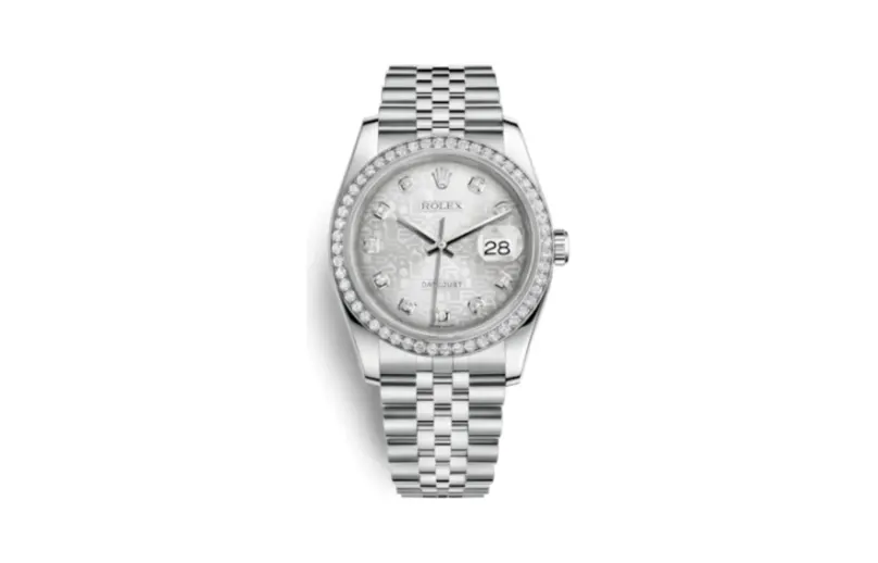 Rolex Datejust 36 Stainless Steel Diamond / Jubilee / Silver Computer
