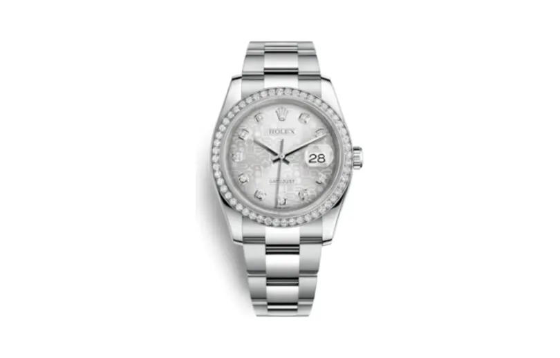 Rolex Datejust 36 Stainless Steel Diamond / Oyster / Silver Computer