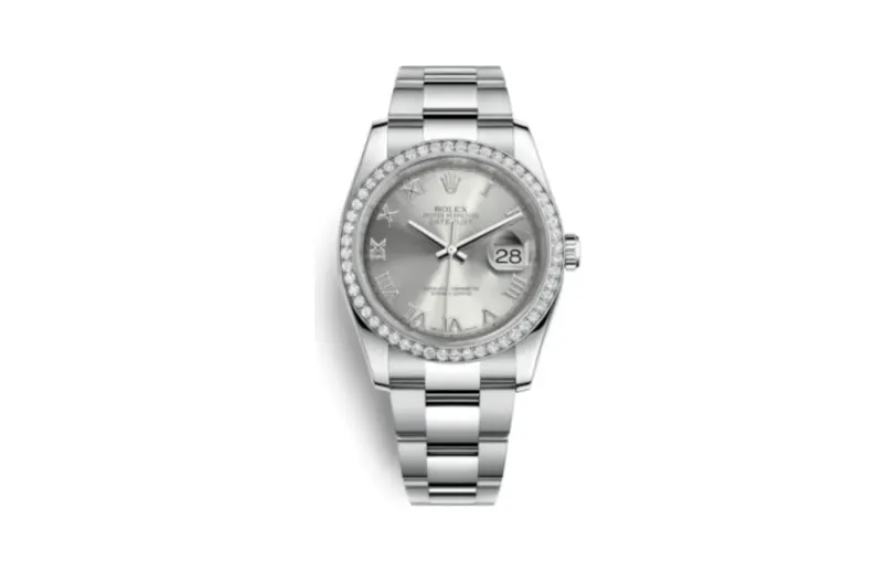 Rolex Datejust 36 Stainless Steel Diamond / Oyster / Rhodium Roman