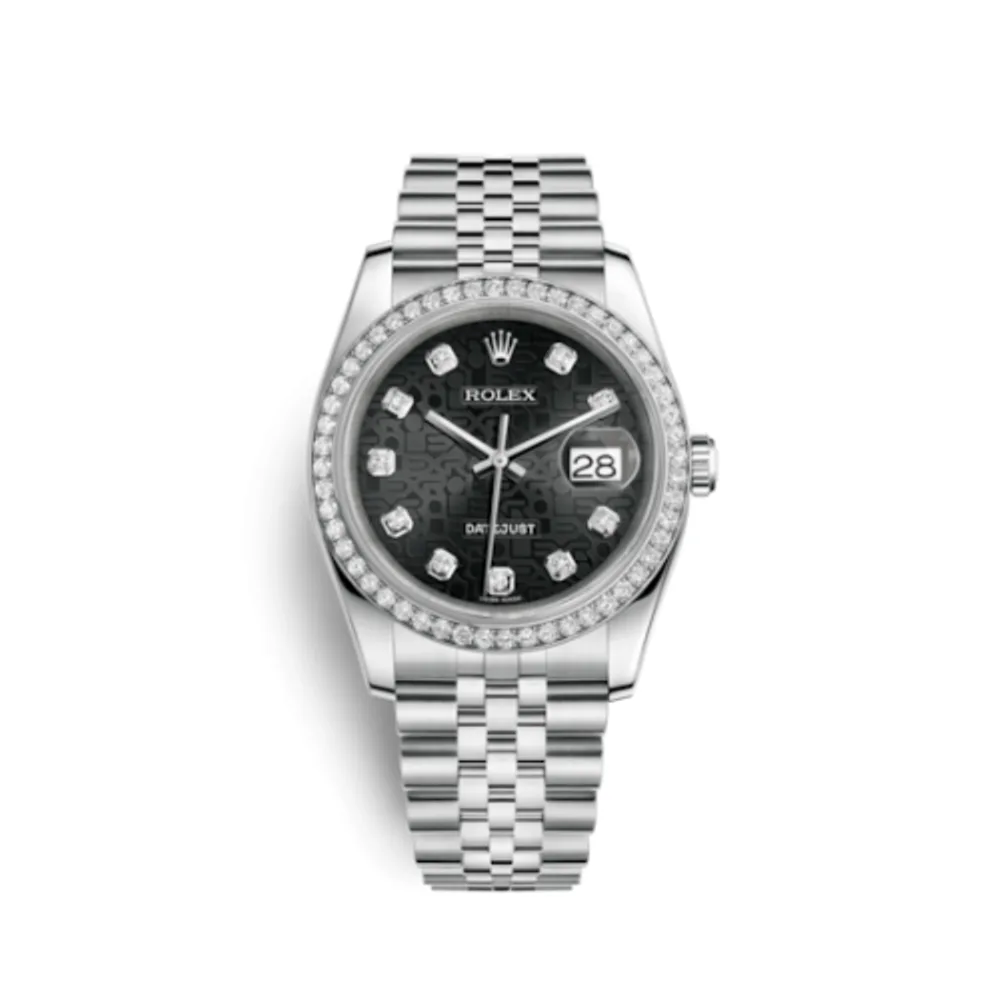 Rolex Datejust 36 Stainless Steel Diamond / Jubilee / Black Computer