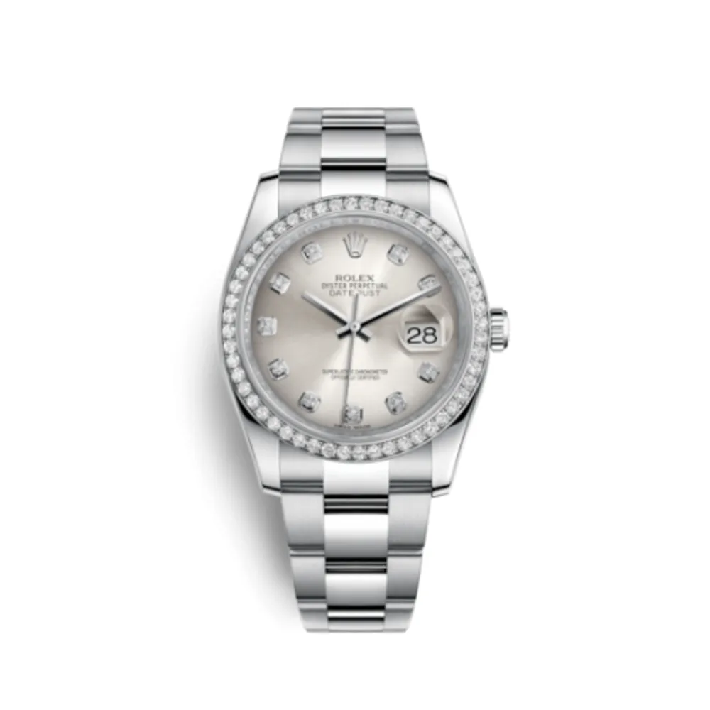 Rolex Datejust 36 Stainless Steel Diamond / Oyster / Silver Diamonds