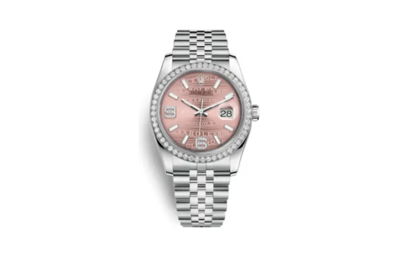 Rolex Datejust 36 Stainless Steel Diamond / Jubilee / Pink Wave