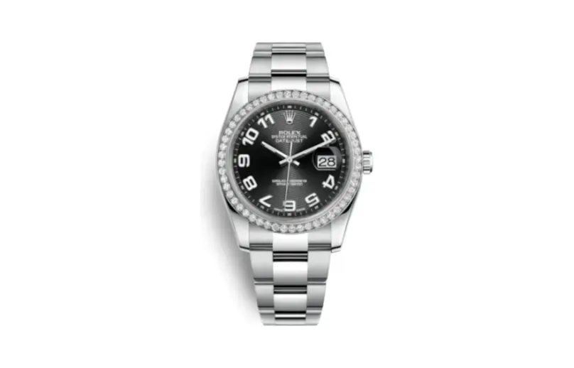 Rolex Datejust 36 Stainless Steel Diamond / Oyster / Black Arabic