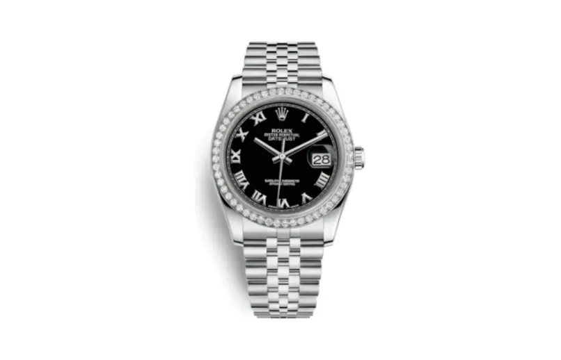Rolex Datejust 36 Stainless Steel Diamond / Jubilee / Black Roman