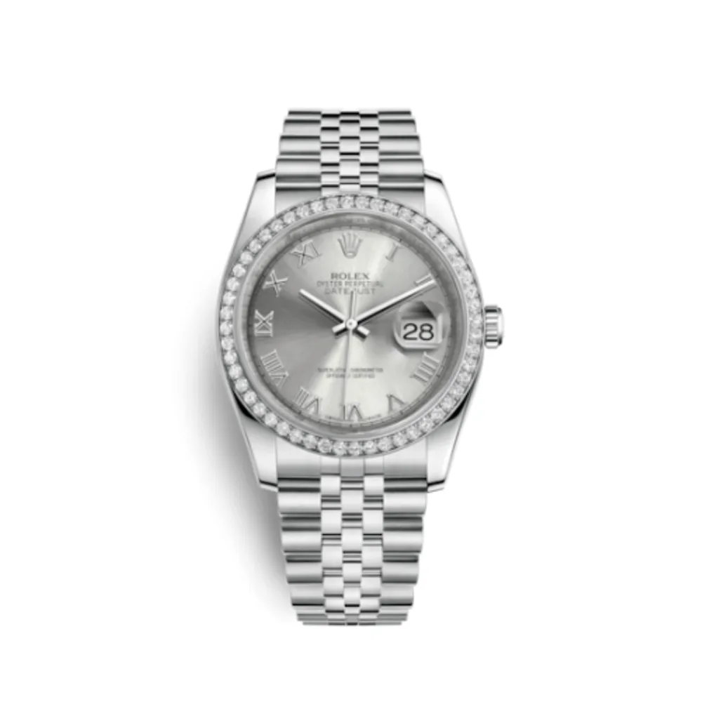 Rolex Datejust 36 Stainless Steel Diamond / Jubilee / Rhodium Roman