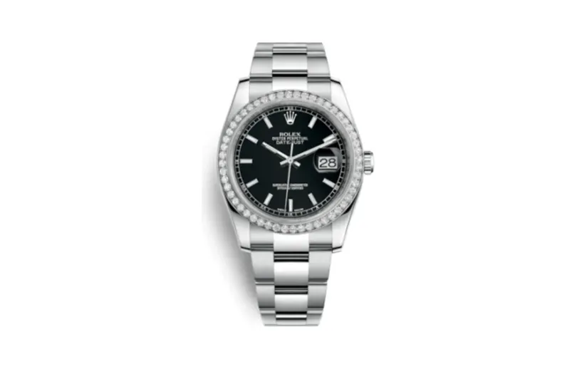 Rolex Datejust 36 Stainless Steel Diamond / Oyster / Black