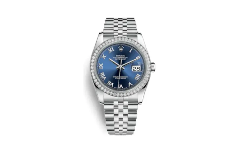 Rolex Datejust 36 Stainless Steel Diamond / Jubilee / Blue Roman