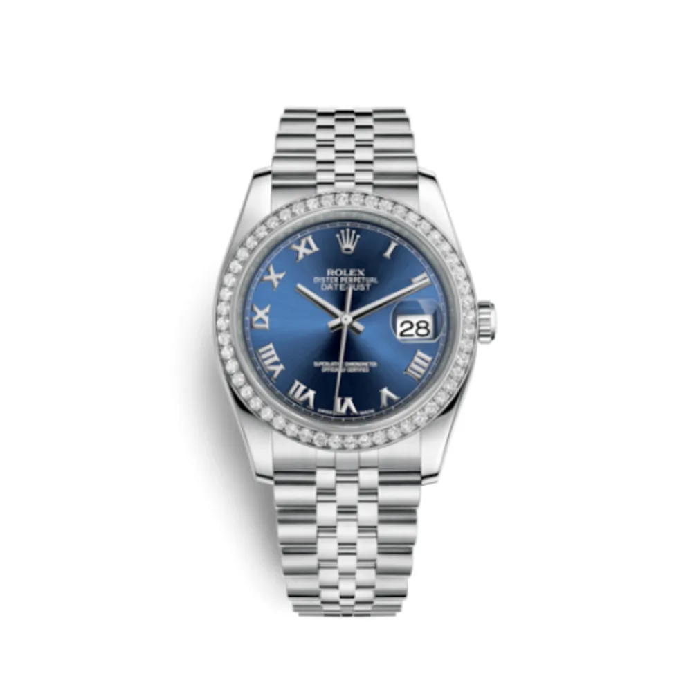 Rolex Datejust 36 Stainless Steel Diamond / Jubilee / Blue Roman