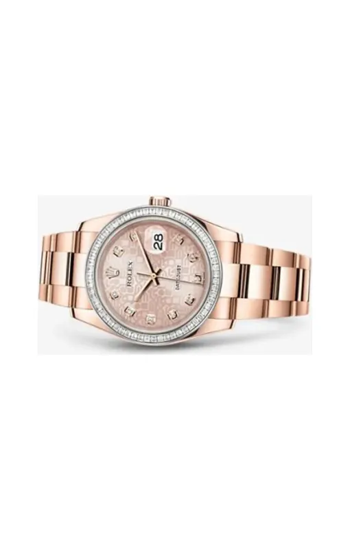 Rolex Datejust 36 Everose Baguette / Oyster / Pink Computer