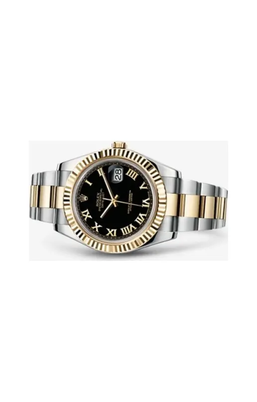 Rolex Datejust II Rolesor Black Roman