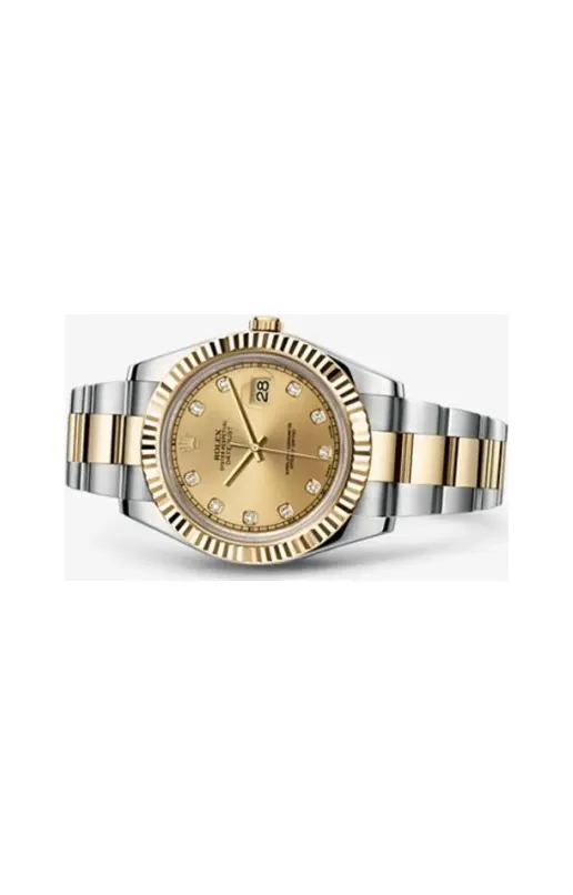 Rolex Datejust II Rolesor Champagne Diamonds