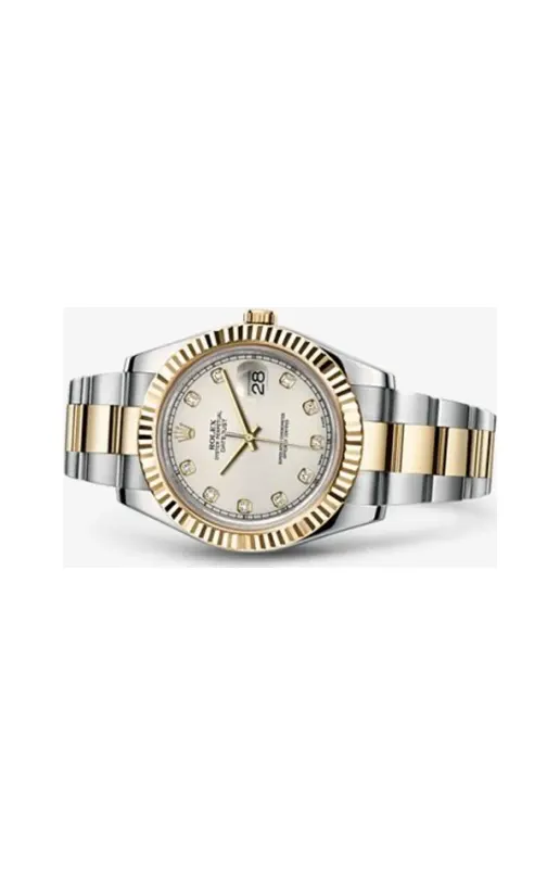 Rolex Datejust II Rolesor Ivory Diamonds