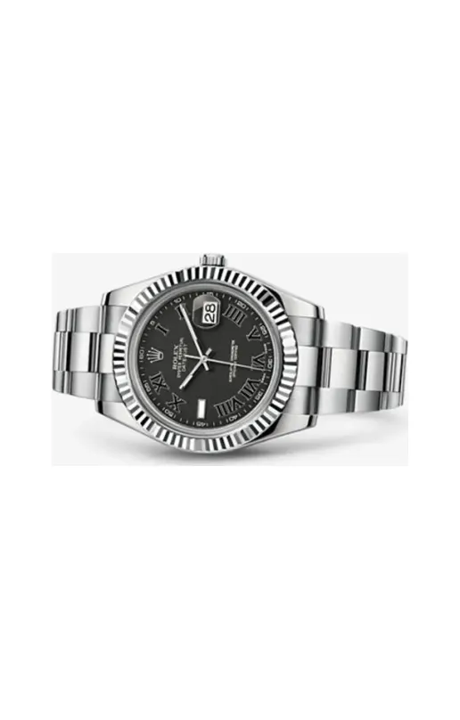 Rolex Datejust II Fluted Black Roman