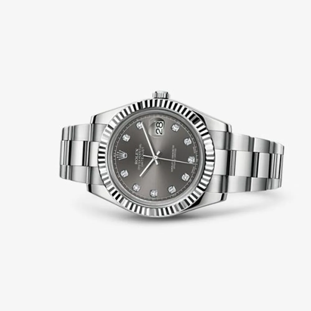 Rolex Datejust II Fluted Dark Rhodium Diamond