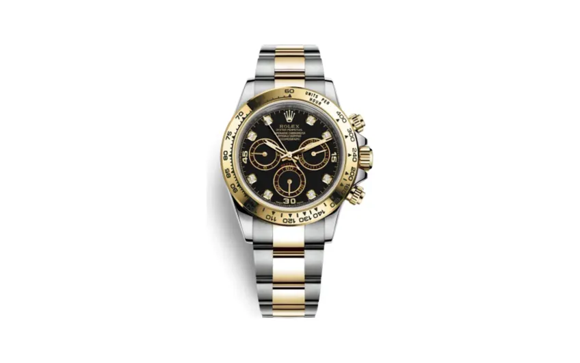 Rolex Cosmograph Daytona Stainless Steel / Yellow Gold / Black - Diamond