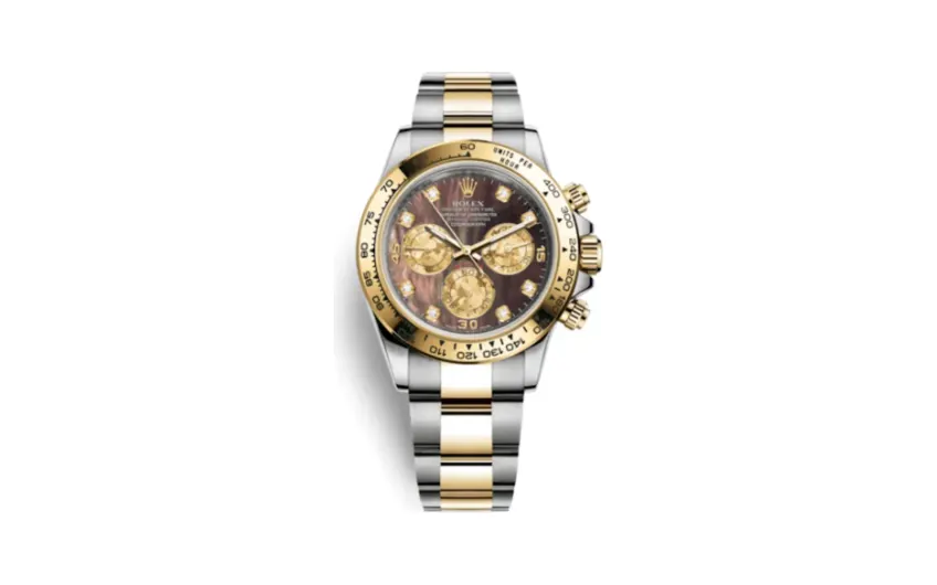 Rolex Cosmograph Daytona Stainless Steel / Yellow Gold / Black MOP Diamond