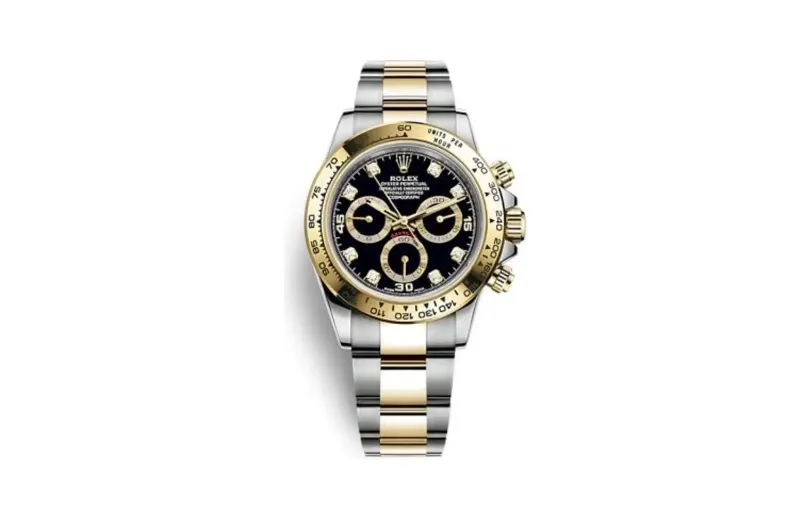 Rolex Cosmograph Daytona Stainless Steel / Yellow Gold / Black - Diamond