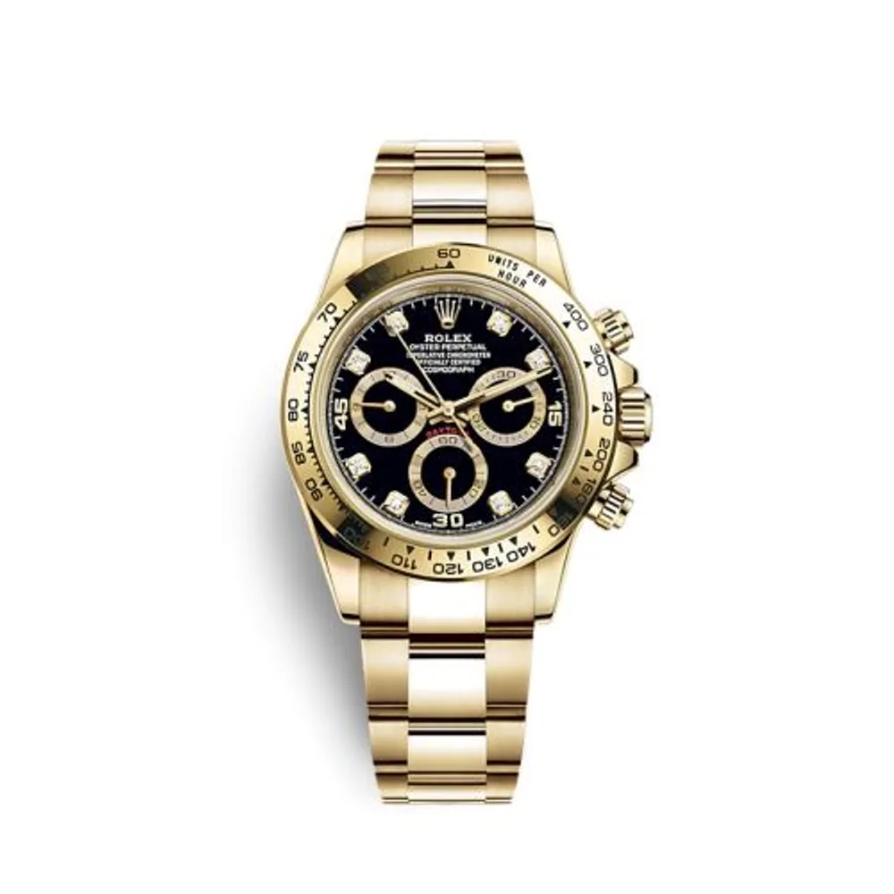 Rolex Cosmograph Daytona Yellow Gold / Black - Diamond