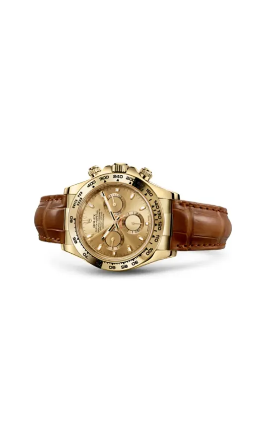 Rolex Cosmograph Daytona Yellow Gold / Champagne / Strap