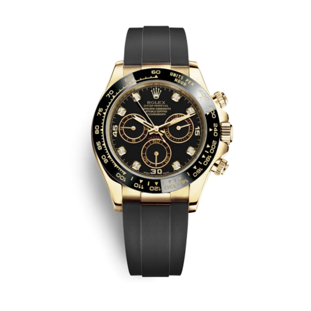 Rolex Cosmograph Daytona Yellow Gold / Cerachrom / Black-Diamond / Oysterflex