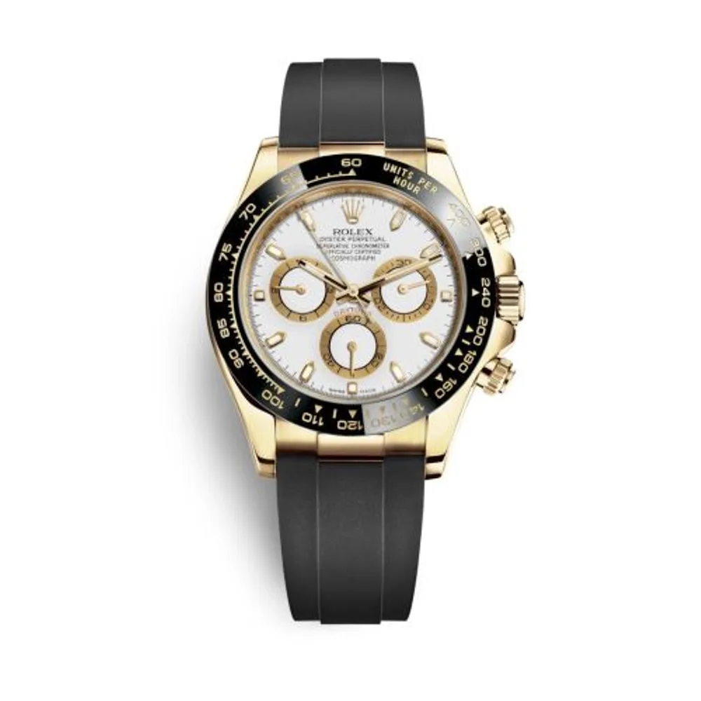 Rolex Cosmograph Daytona Yellow Gold / Cerachrom / White / Oysterflex