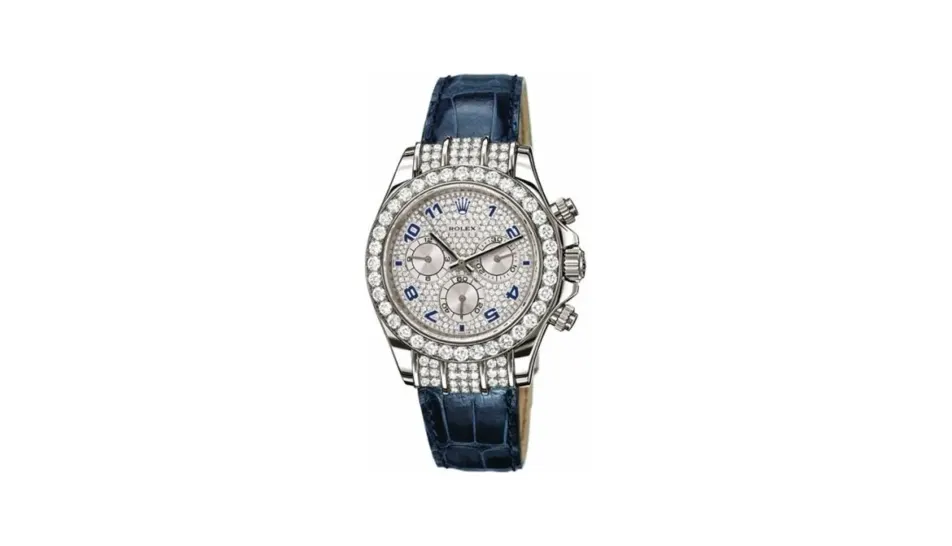 Rolex Daytona White Gold Diamond Strap Round