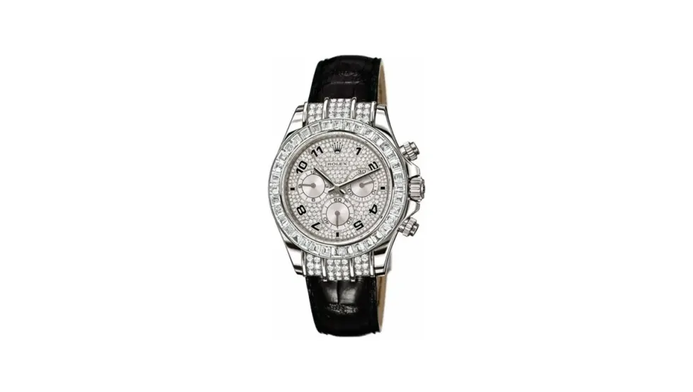Rolex Daytona White Gold Diamond Strap Arab