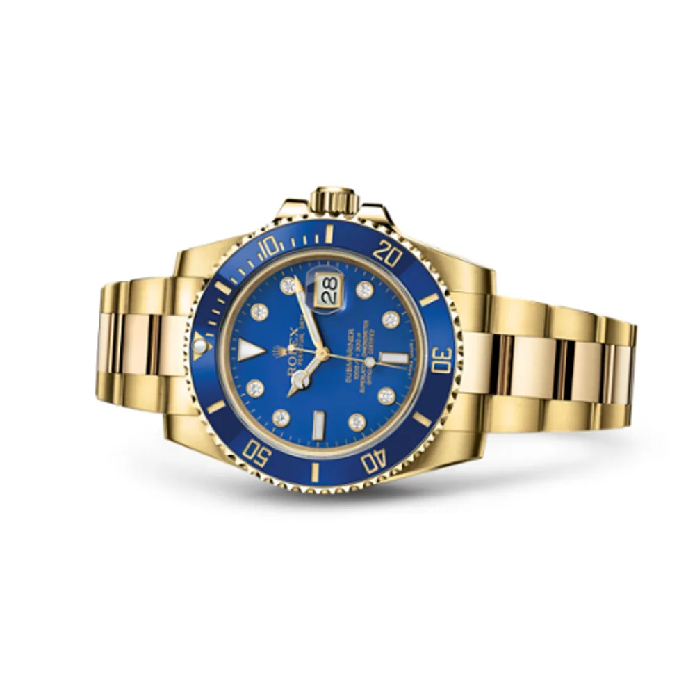 Rolex Submariner Date Yellow Gold / Blue-Diamond