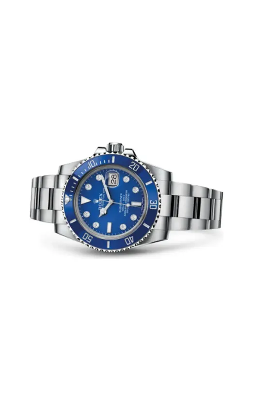 Rolex Submariner Date White Gold / Blue - Diamond
