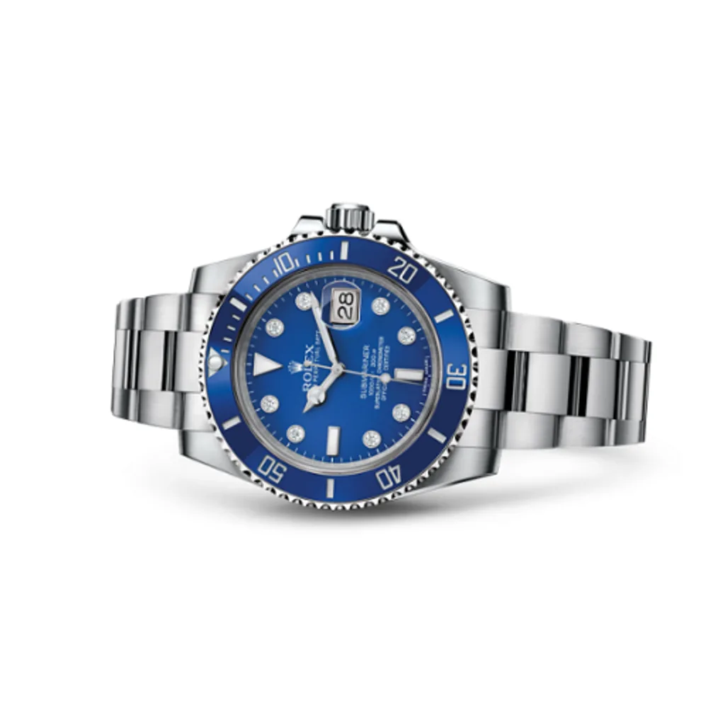 Rolex Submariner Date White Gold / Blue - Diamond
