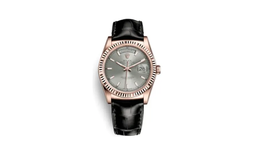 Rolex Day-Date 36 Everose / Strap / Rhodium