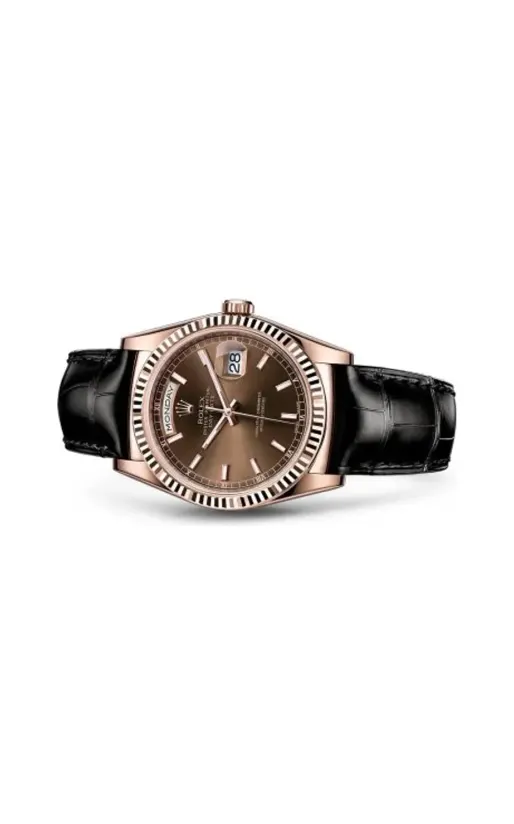Rolex Day-Date 36 Everose / Strap / Chocolate