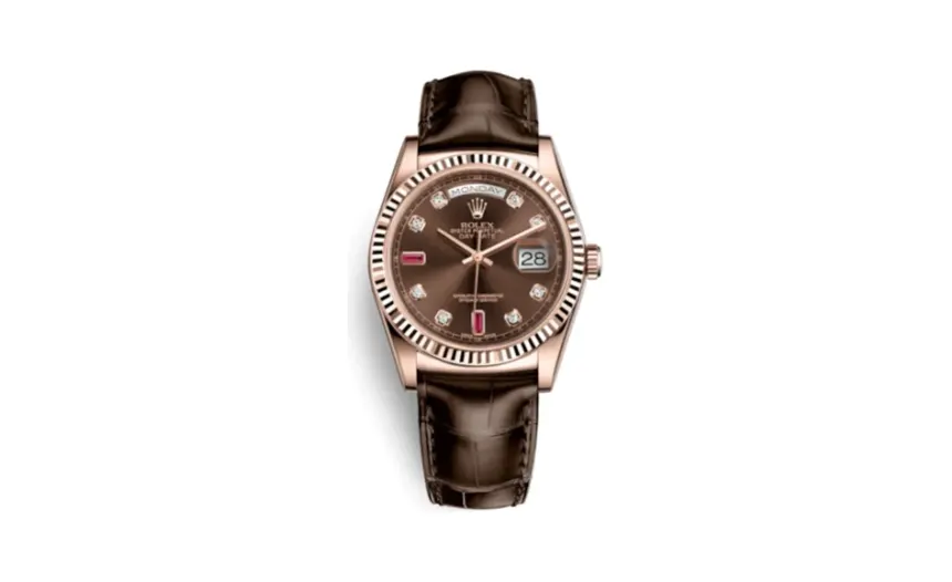 Rolex Day-Date 36 Everose / Strap / Chocolate
