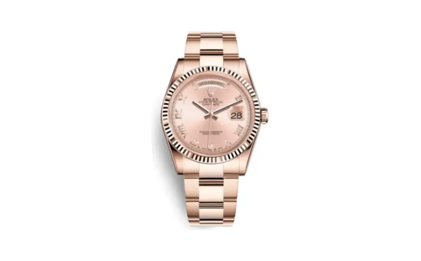 Rolex Day-Date 36 Everose Fluted / Oyster / Pink Roman