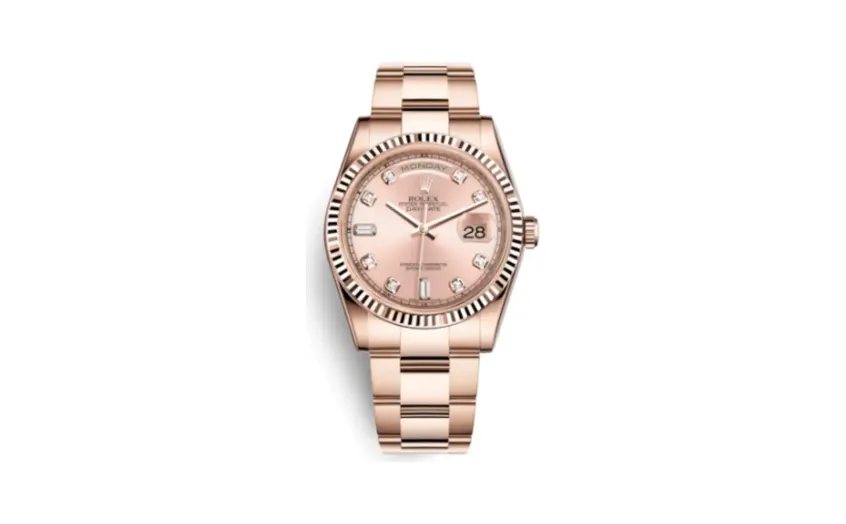 Rolex Day-Date 36 Everose Fluted / Oyster / Pink Diamonds
