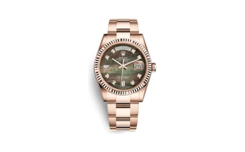 Rolex Day-Date 36 Everose Fluted / Oyster / Tahitian MOP