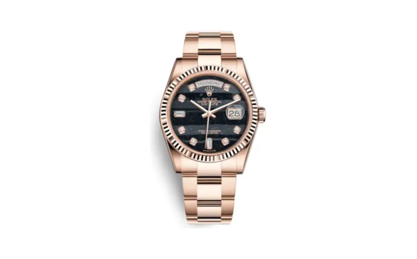 Rolex Day-Date 36 Everose Fluted / Oyster / Ferrite