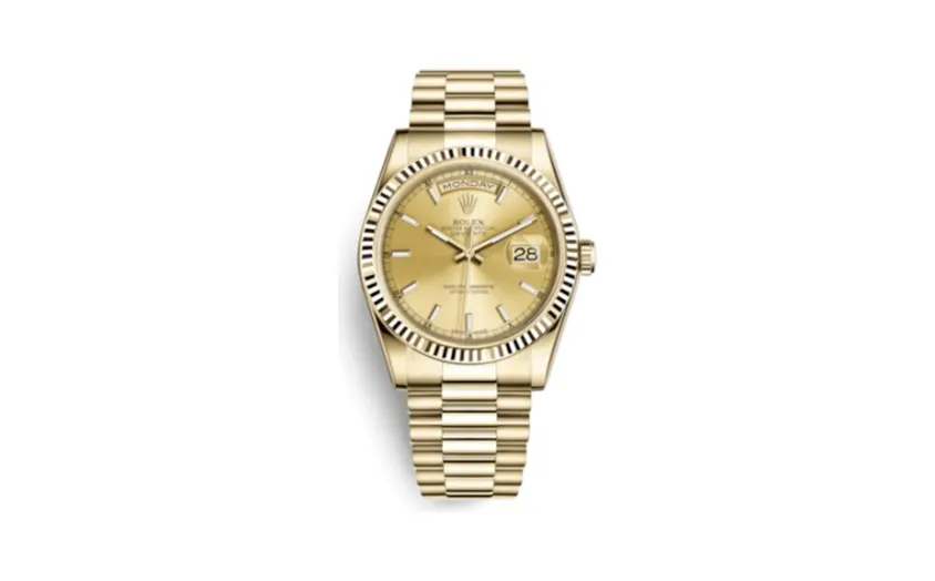 Rolex Day-Date 36 Yellow Gold Fluted / President / Champagne