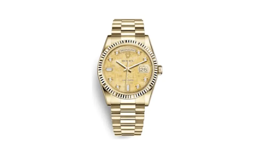 Rolex Day-Date 36 Yellow Gold Fluted / President / Champagne MOP Computer