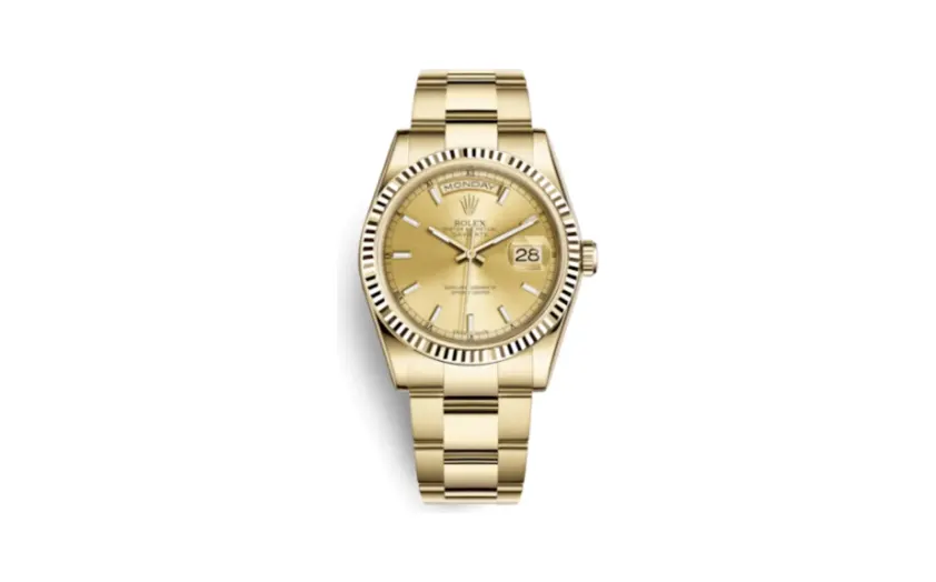 Rolex Day-Date 36 Yellow Gold Fluted / Oyster / Champagne