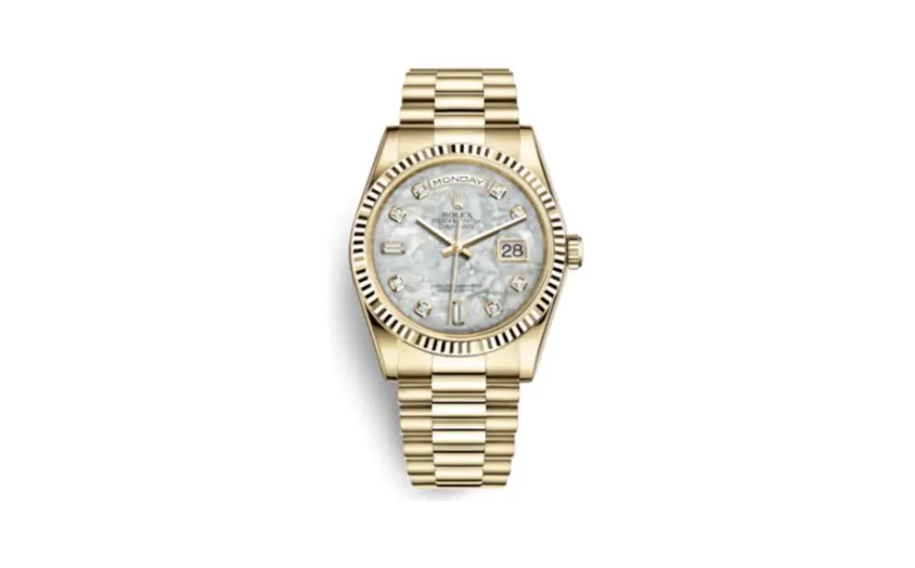 Rolex Day-Date 36 Yellow Gold Fluted / President / MOP