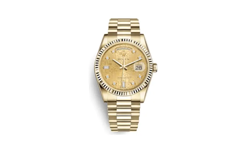 Rolex Day-Date 36 Yellow Gold Fluted / President / Champagne Computer