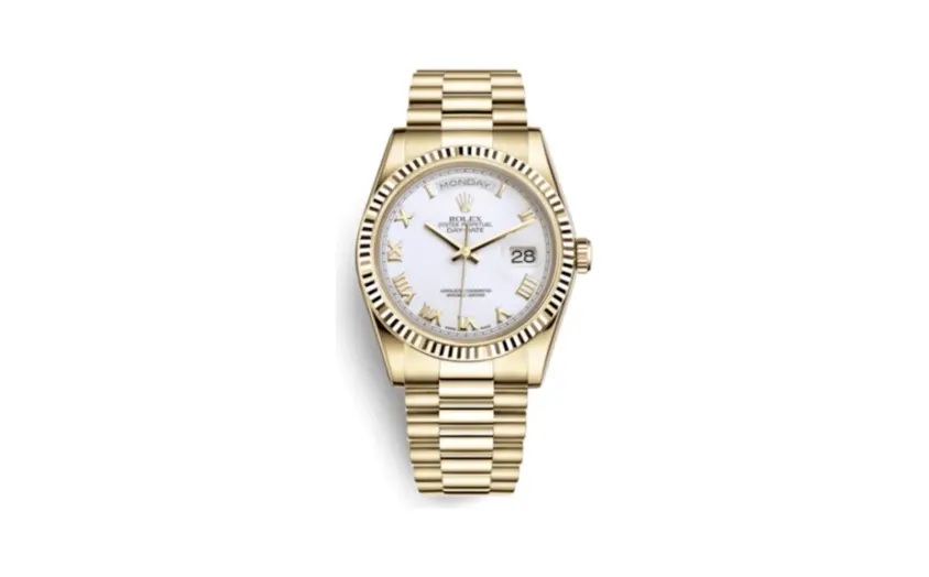 Rolex Day-Date 36 Yellow Gold / President / White Roman