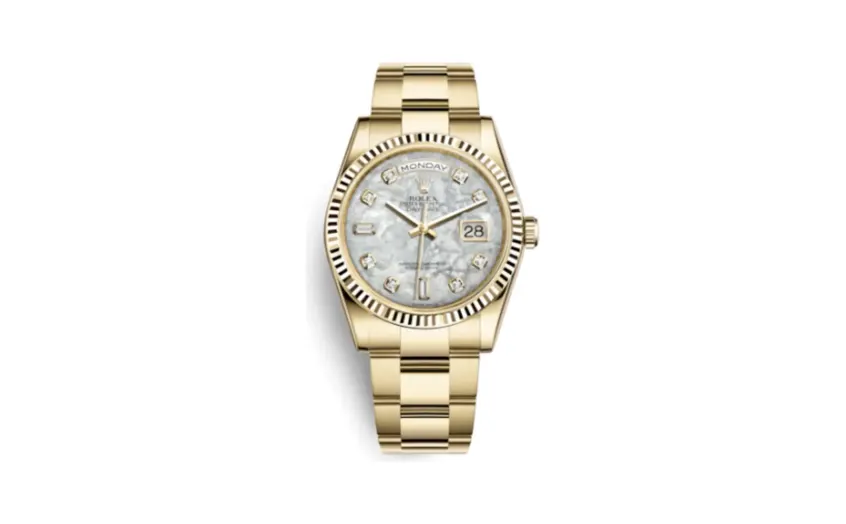 Rolex Day-Date 36 Yellow Gold Fluted / Oyster / MOP