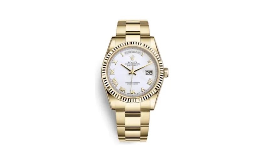 Rolex Day-Date 36 Yellow Gold / Oyster / White Roman